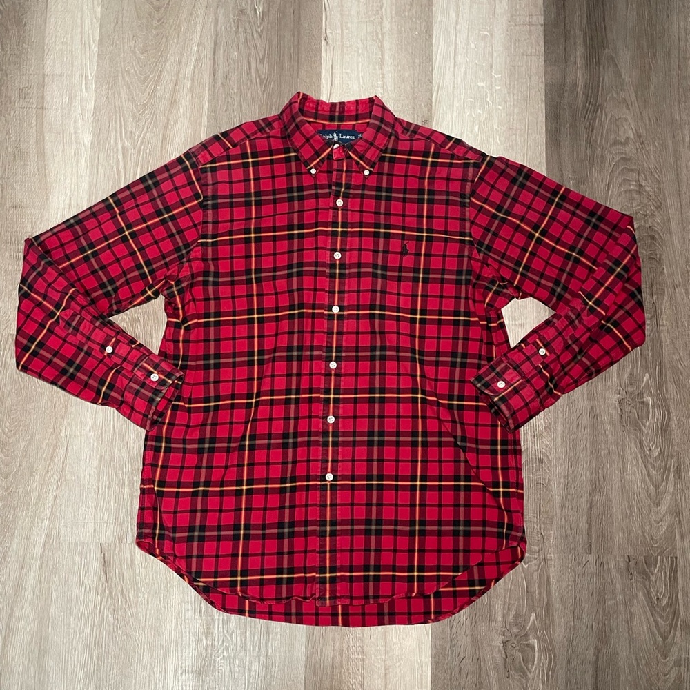 Polo Ralph Lauren flannel button down classic fit men’s L
